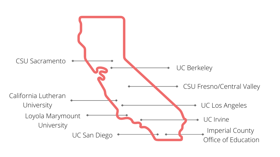 California Map of CRLP Regional Sites
